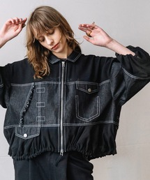 AULA AILA（アウラアイラ）の「デニムコンビネーションブルゾン（ブルゾン）」