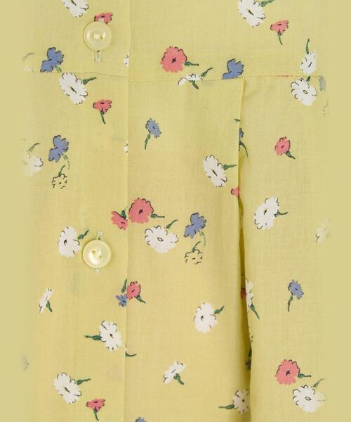 To b. by agnes b.（トゥービーバイアニエスベー）の「フラワープリント コットン 長袖 ワンピース（シャツワンピース・レディース・イエロー・36/40/38）」の4枚目の写真