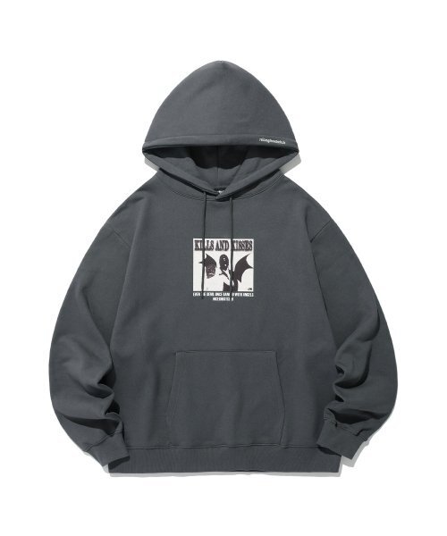 NICE GHOST CLUB(ナイスゴーストクラブ)の「KILLS AND KISSES HOODIE_CHARCOAL(NG2ESUM415A)(パーカー・レディース・その他・M/S/L)」の1枚目の写真