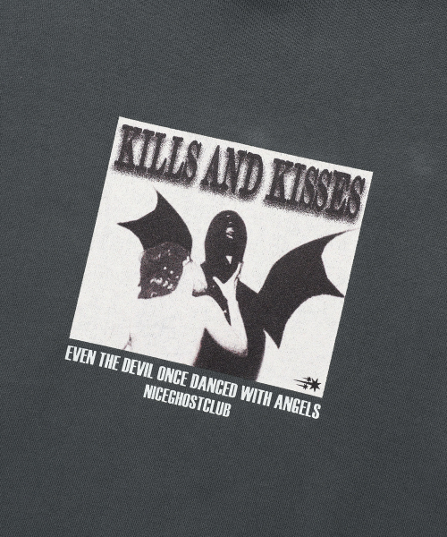 NICE GHOST CLUB(ナイスゴーストクラブ)の「KILLS AND KISSES HOODIE_CHARCOAL(NG2ESUM415A)(パーカー・レディース・その他・M/S/L)」の5枚目の写真