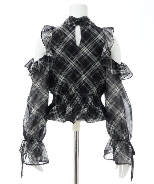 INGNI（イング）の「2Wayリボンアソート柄肩あきフリルブラウス（シャツ/ブラウス・レディース・ブラック系/ホワイト系その他3・M）」の20枚目の写真