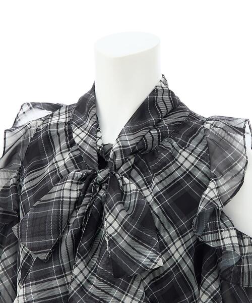 INGNI（イング）の「2Wayリボンアソート柄肩あきフリルブラウス（シャツ/ブラウス・レディース・ブラック系/ホワイト系その他3・M）」の21枚目の写真