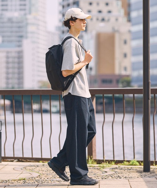 KANGOL(カンゴール)の「KANGOL/カンゴール 別注 ロゴ ワンポイント刺繍 ヘンリーネック ショート丈 ワッフル 半袖Tシャツ(Tシャツ/カットソー・メンズ・杢グレー/オフホワイト/オリーブ系/ブラック/グレイッシュベージュ/ブルーグレー/ダークブラウン/ダークネイビー/チャコール・S/L/M)」の21枚目の写真