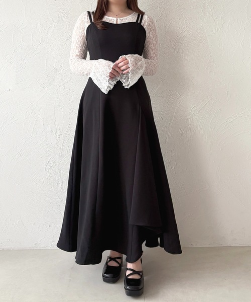 apres jour(アプレジュール)の「アシメフレアキャミワンピース(ワンピース・レディース・ブラック/その他/ブラック系その他2/ブラック系その他・X-LARGE/フリー)」の6枚目の写真