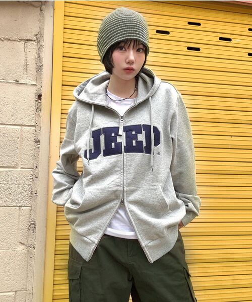 JEEP(ジープ)の「JEEP ビッグロゴ 2WAY オーバーサイズ フードジップアップ (JR5TZU075MG)(パーカー・レディース・その他・SMALL/MEDIUM/LARGE/X-LARGE/2XL)」の12枚目の写真