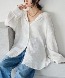 meilmada | フード付きオーバーサイズシャツ(シャツ/ブラウス)