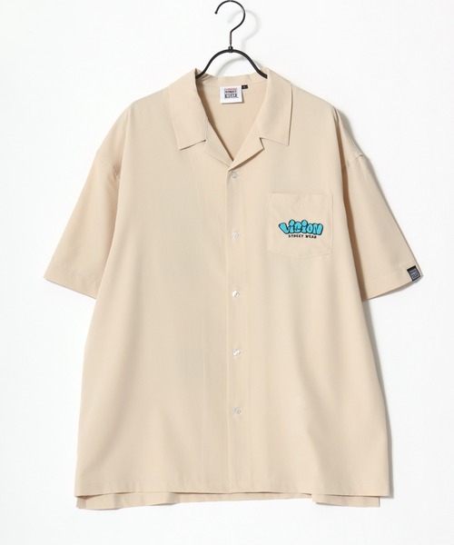 VISION STREET WEAR（ヴィジョンストリートウェア）の「VISION STREET WEAR/ヴィジョンストリートウェア オーバーサイズ バックプリント ロゴ ワンポイント刺繍 オープンカラー 半袖シャツ/レディース メンズ（シャツ/ブラウス・メンズ・アイボリー/ブラック・LL/M/L）」の12枚目の写真