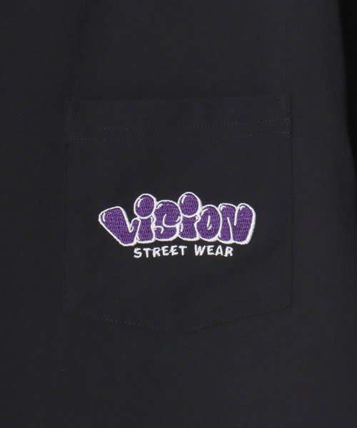 VISION STREET WEAR（ヴィジョンストリートウェア）の「VISION STREET WEAR/ヴィジョンストリートウェア オーバーサイズ バックプリント ロゴ ワンポイント刺繍 オープンカラー 半袖シャツ/レディース メンズ（シャツ/ブラウス・メンズ・アイボリー/ブラック・LL/M/L）」の7枚目の写真