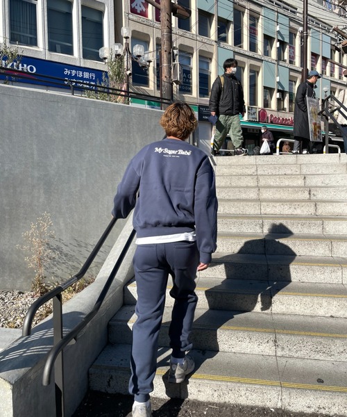 My sugar Babe(マイシュガーベイブ)の「msb patch logo sweat pant(スウェットパンツ・メンズ・グレー・LARGE/MEDIUM)」の2枚目の写真