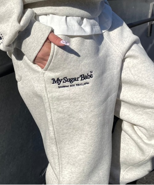 My sugar Babe(マイシュガーベイブ)の「msb patch logo sweat pant(スウェットパンツ・メンズ・グレー・LARGE/MEDIUM)」の11枚目の写真