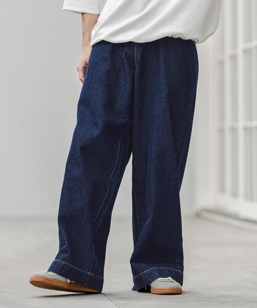 CAMBIO(カンビオ)の「mp14741-11.5ozデニムワイドパンツ(デニムパンツ・メンズ・アイボリー/ブラック/ネイビー・M/L/XL)」の10枚目の写真