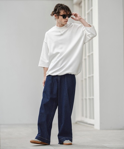 CAMBIO(カンビオ)の「mp14741-11.5ozデニムワイドパンツ(デニムパンツ・メンズ・アイボリー/ブラック/ネイビー・M/L/XL)」の15枚目の写真