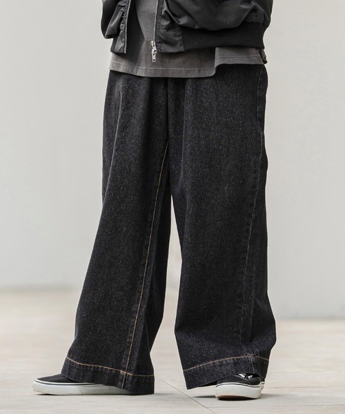 CAMBIO(カンビオ)の「mp14741-11.5ozデニムワイドパンツ(デニムパンツ・メンズ・アイボリー/ブラック/ネイビー・M/L/XL)」の16枚目の写真
