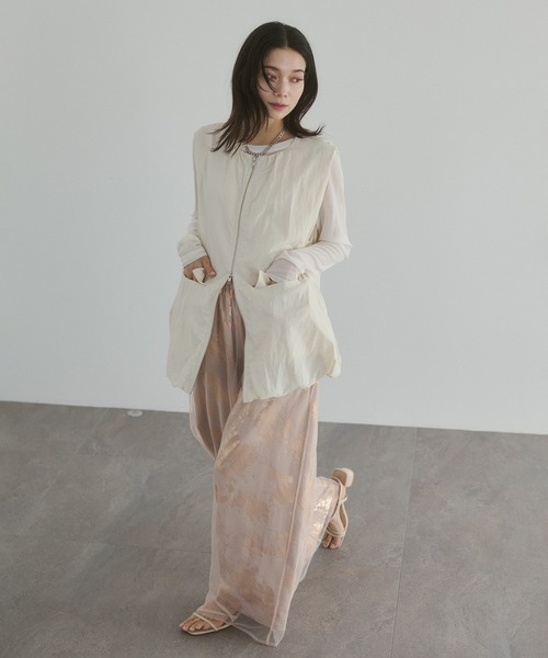 hunch（ハンチ）の「ナイロン ベスト（ベスト・レディース・ブラック/アイボリー/セージグリーン・FREE）」の7枚目の写真