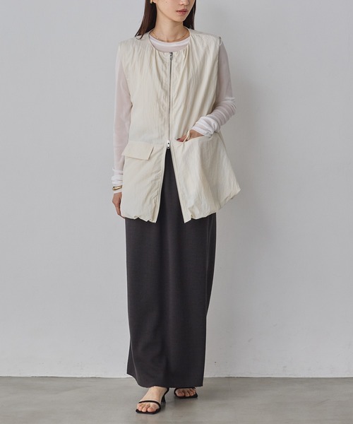 hunch（ハンチ）の「ナイロン ベスト（ベスト・レディース・ブラック/アイボリー/セージグリーン・FREE）」の17枚目の写真