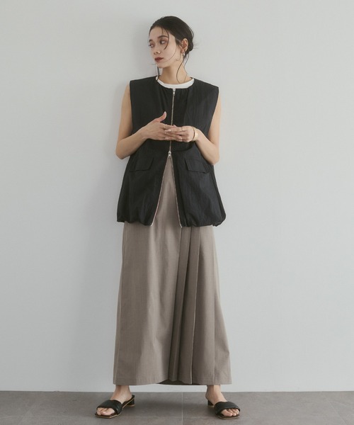 hunch（ハンチ）の「ナイロン ベスト（ベスト・レディース・ブラック/アイボリー/セージグリーン・FREE）」の20枚目の写真