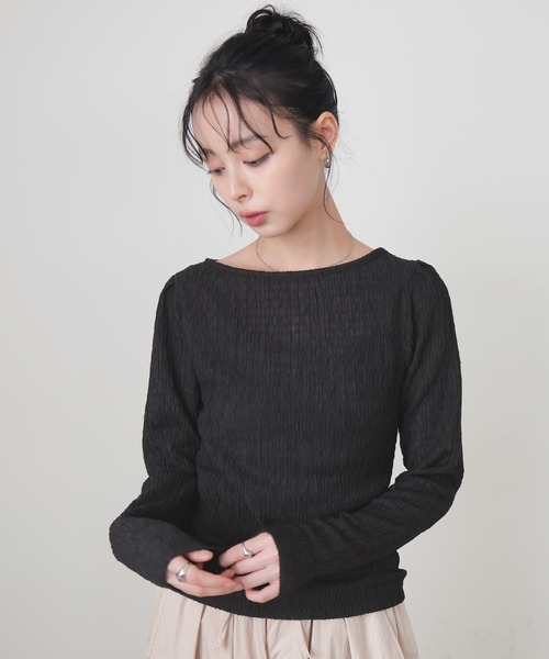 LIAN(リアン)の「カットシャーリングプルオーバー(Tシャツ/カットソー・レディース・グレー/ブラック/アイボリー/イエロー・FREE)」の18枚目の写真