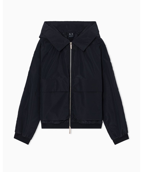 ARMANI EXCHANGE(アルマーニエクスチェンジ)の「【A|X アルマーニ エクスチェンジ】ビッグポケット フーデッドブルゾンジャケット(ブルゾン・レディース・ブラック/サンドベージュ・LARGE/MEDIUM/SMALL/X-SMALL)」の8枚目の写真