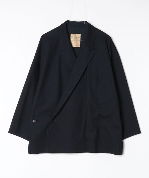ROBES&CONFECTIONS(ローブスコンフェクションズ)の「Robes & Confections/ローブス&コンフェクションズ/ノベルカノコダブルジャケット(テーラードジャケット・レディース・ネイビー・1)」の1枚目の写真