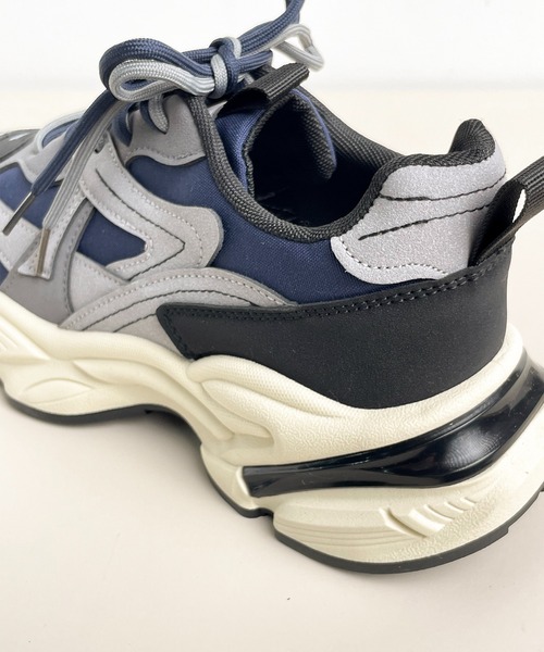 CALIFORNIA OUTFITTERS（カリフォルニア アウトフィッターズ）の「2C99-SZ MIXカラー ボリュームソール ダッドスニーカー 厚底 チャンキーソール（スニーカー・メンズ・グレー/ブラック・40/42/44）」の14枚目の写真