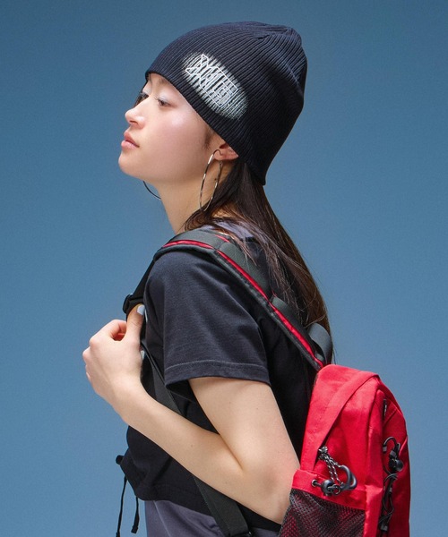 X-girl(エックスガール)の「XG LOGO BEANIE(ニットキャップ/ビーニー・レディース・ブラック/ブラウン・ONE SIZE)」の6枚目の写真