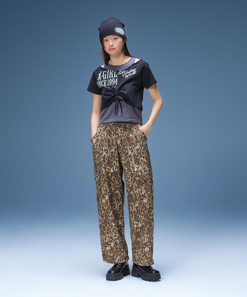 X-girl(エックスガール)の「XG LOGO BEANIE(ニットキャップ/ビーニー・レディース・ブラック/ブラウン・ONE SIZE)」の7枚目の写真