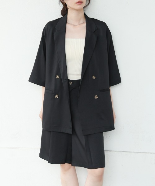 Bab（バブ）の「タックデザインハーフパンツ（その他パンツ・レディース・ブラック/ホワイト系その他・MEDIUM）」の21枚目の写真