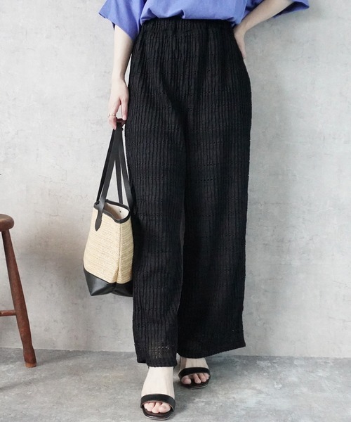 SELECT LEVERY（セレクトリベリー）の「レースイージーパンツ（その他パンツ・レディース・ホワイト/ブラック・LARGE/MEDIUM/X-LARGE）」の2枚目の写真