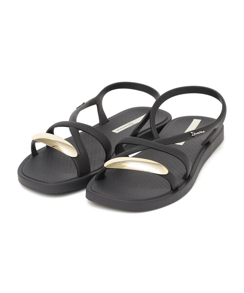 IPANEMA(イパネマ)の「Ipanema: GO CHIC クロス ストラップ ビーチサンダル(サンダル・レディース・ブラック/ブラウン・S/M)」の1枚目の写真