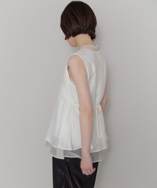 leimn（レイムン）の「シアーレイヤードVネックブラウス（シャツ/ブラウス・レディース・オフホワイト・FREE）」の7枚目の写真