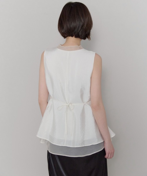 leimn（レイムン）の「シアーレイヤードVネックブラウス（シャツ/ブラウス・レディース・オフホワイト・FREE）」の8枚目の写真