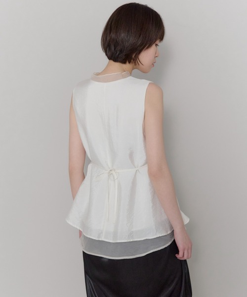leimn（レイムン）の「シアーレイヤードVネックブラウス（シャツ/ブラウス・レディース・オフホワイト・FREE）」の9枚目の写真