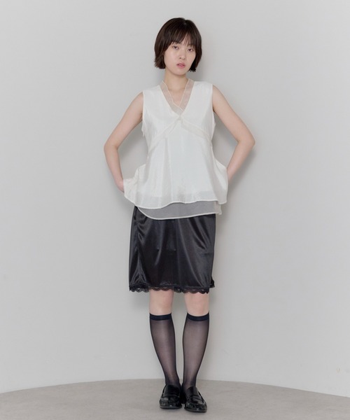 leimn（レイムン）の「シアーレイヤードVネックブラウス（シャツ/ブラウス・レディース・オフホワイト・FREE）」の12枚目の写真