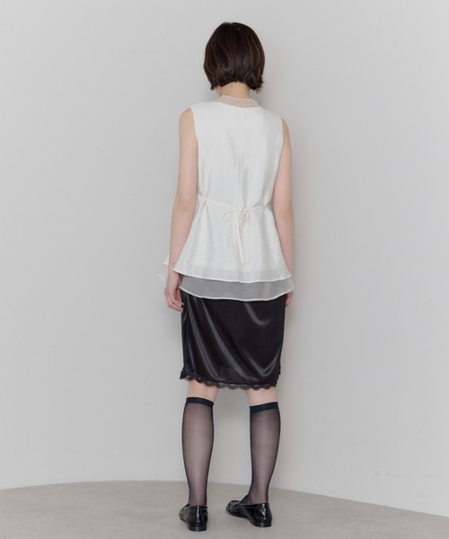 leimn（レイムン）の「シアーレイヤードVネックブラウス（シャツ/ブラウス・レディース・オフホワイト・FREE）」の14枚目の写真
