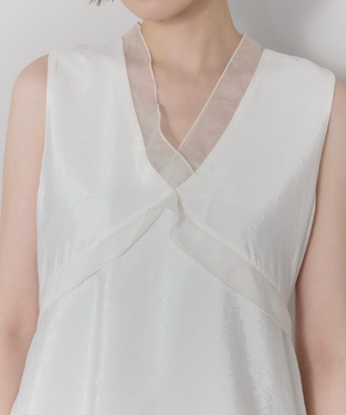 leimn（レイムン）の「シアーレイヤードVネックブラウス（シャツ/ブラウス・レディース・オフホワイト・FREE）」の16枚目の写真