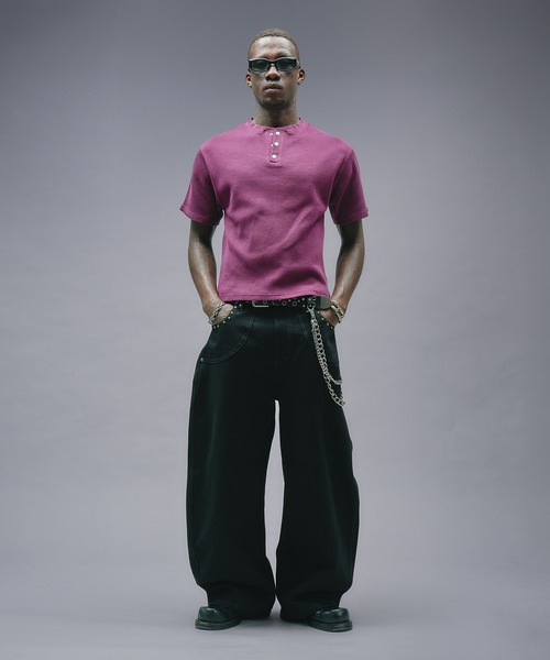 ANDER HUNK（アンダーハンク）の「Metal Henry neck Thermal T/ メタルヘンリーネックサーマルT（Tシャツ/カットソー・メンズ・レッド系その他/パープル/ブラック/グレー系その他・SMALL/LARGE/MEDIUM）」の9枚目の写真