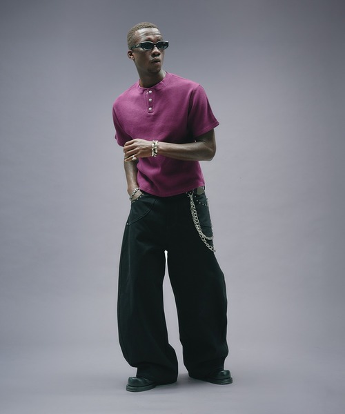 ANDER HUNK（アンダーハンク）の「Metal Henry neck Thermal T/ メタルヘンリーネックサーマルT（Tシャツ/カットソー・メンズ・レッド系その他/パープル/ブラック/グレー系その他・SMALL/LARGE/MEDIUM）」の10枚目の写真