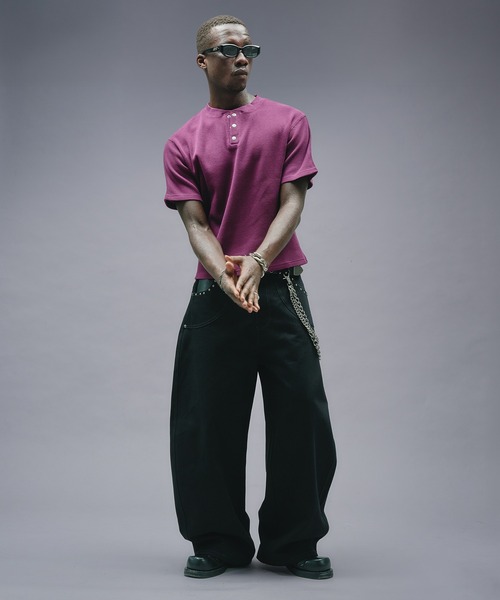 ANDER HUNK（アンダーハンク）の「Metal Henry neck Thermal T/ メタルヘンリーネックサーマルT（Tシャツ/カットソー・メンズ・レッド系その他/パープル/ブラック/グレー系その他・SMALL/LARGE/MEDIUM）」の11枚目の写真