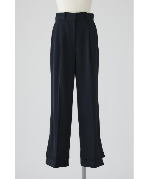 RIM.ARK（リムアーク）の「Cuff detail straight PT カフ ディテール ストレート パンツ（スラックス・レディース・ブラック/ネイビー/ベージュ・38/36）」の3枚目の写真