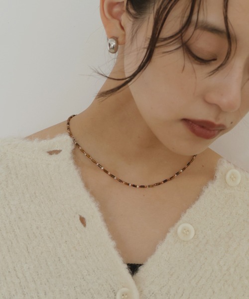 hellam（へラム）の「ビーズネックレス（ネックレス・レディース・ブラウン/ブラック/グレー・FREE）」の17枚目の写真