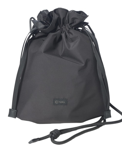 SML(エスエムエル)の「SML (エスエムエル) 巾着バッグ MULTI POCKET DRAWSTRING M テフロン ショルダーバッグ ミニバッグ ドローストリングバッグ K904094(ショルダーバッグ・メンズ・グレー/ブラック/グリーン・ONE SIZE)」の8枚目の写真