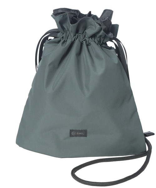 SML(エスエムエル)の「SML (エスエムエル) 巾着バッグ MULTI POCKET DRAWSTRING M テフロン ショルダーバッグ ミニバッグ ドローストリングバッグ K904094(ショルダーバッグ・メンズ・グレー/ブラック/グリーン・ONE SIZE)」の11枚目の写真