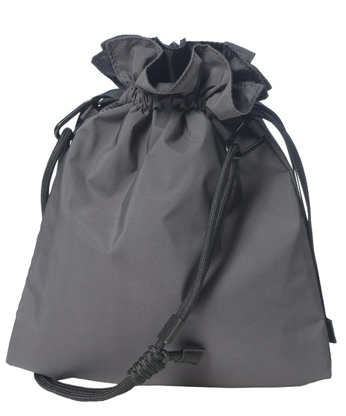SML(エスエムエル)の「SML (エスエムエル) 巾着バッグ MULTI POCKET DRAWSTRING M テフロン ショルダーバッグ ミニバッグ ドローストリングバッグ K904094(ショルダーバッグ・メンズ・グレー/ブラック/グリーン・ONE SIZE)」の16枚目の写真