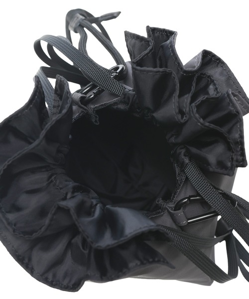 SML(エスエムエル)の「SML (エスエムエル) 巾着バッグ MULTI POCKET DRAWSTRING M テフロン ショルダーバッグ ミニバッグ ドローストリングバッグ K904094(ショルダーバッグ・メンズ・グレー/ブラック/グリーン・ONE SIZE)」の18枚目の写真