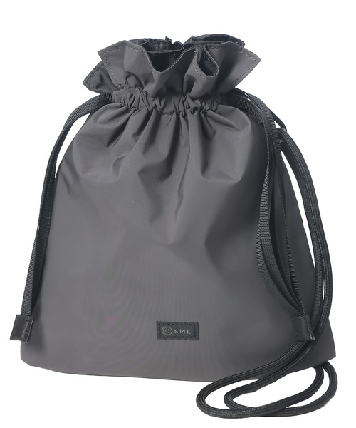 SML(エスエムエル)の「SML (エスエムエル) 巾着バッグ MULTI POCKET DRAWSTRING M テフロン ショルダーバッグ ミニバッグ ドローストリングバッグ K904094(ショルダーバッグ・メンズ・グレー/ブラック/グリーン・ONE SIZE)」の14枚目の写真