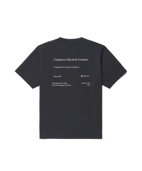 Snow Peak（スノーピーク）の「Snow Peak / Root Woven Patch S/S T-Shirt ルートウーブンワッペン S/S Tシャツ 海外限定（Tシャツ/カットソー・メンズ・ダークネイビー/ブラック/ライトベージュ・M/L/XL/2XL）」の7枚目の写真