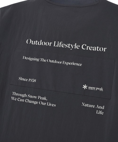 Snow Peak（スノーピーク）の「Snow Peak / Root Woven Patch S/S T-Shirt ルートウーブンワッペン S/S Tシャツ 海外限定（Tシャツ/カットソー・メンズ・ダークネイビー/ブラック/ライトベージュ・M/L/XL/2XL）」の4枚目の写真