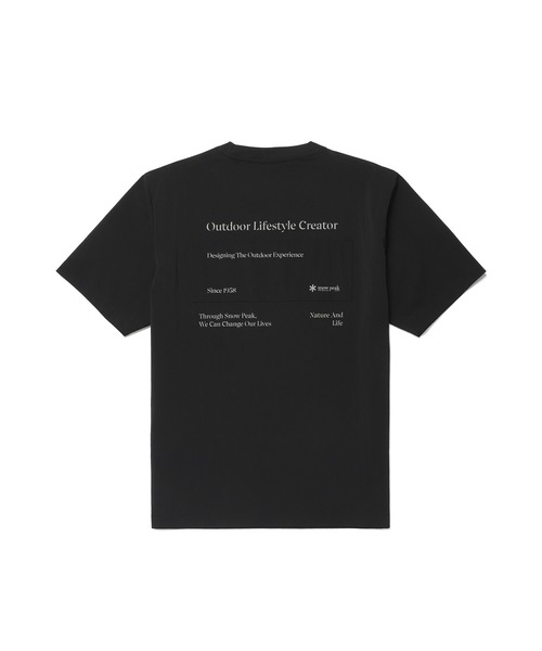 Snow Peak（スノーピーク）の「Snow Peak / Root Woven Patch S/S T-Shirt ルートウーブンワッペン S/S Tシャツ 海外限定（Tシャツ/カットソー・メンズ・ダークネイビー/ブラック/ライトベージュ・M/L/XL/2XL）」の9枚目の写真