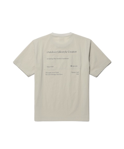 Snow Peak（スノーピーク）の「Snow Peak / Root Woven Patch S/S T-Shirt ルートウーブンワッペン S/S Tシャツ 海外限定（Tシャツ/カットソー・メンズ・ダークネイビー/ブラック/ライトベージュ・M/L/XL/2XL）」の8枚目の写真