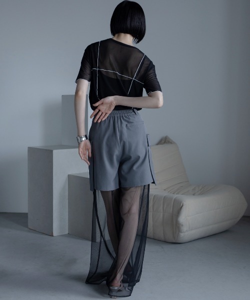 VACANCY(ヴァカンシー)の「コルセットライク配色シアートップス(Tシャツ/カットソー・レディース・ブルー/ブラック/レッド・FREE)」の11枚目の写真